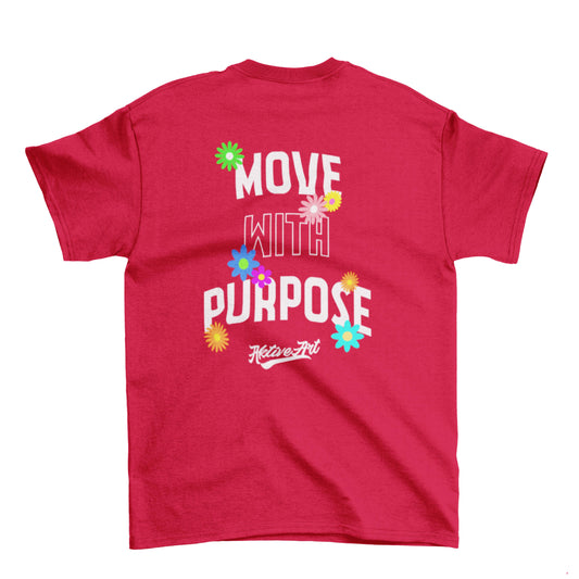 "MOVE WITH PURPOSE" TEE (RED)