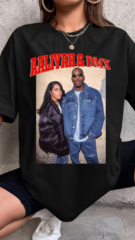 "AALIYAH AND DMX FOREVER" TEE (BLACK)