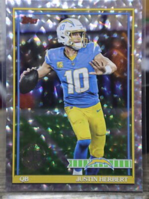 Justin Herbert 2026 Topps Flagship Football Crackle Foil