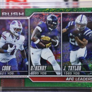 AFC Rush Leaders 2026 Topps Flagship Football Green Sandglitter 81/99