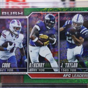 AFC Rush Leaders 2026 Topps Flagship Football Green Sandglitter 81/99
